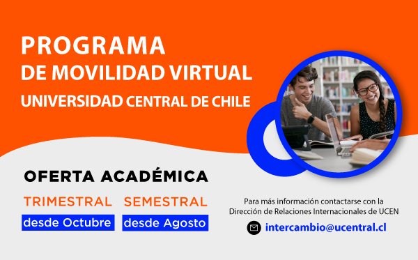 La Universidad Central en convenio con la Universidad Central de Chile tienen una nueva oportunidad intercambio para los estudiantes